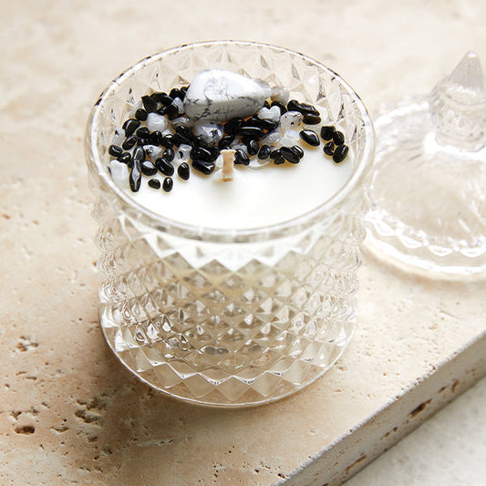 Full Moon Crystal Candle - Medium