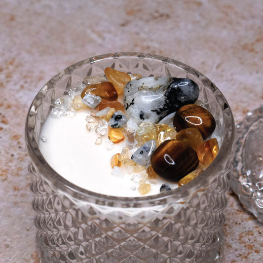 Silk Oil of Morocco - Good Fortune Crystal Candle Medium