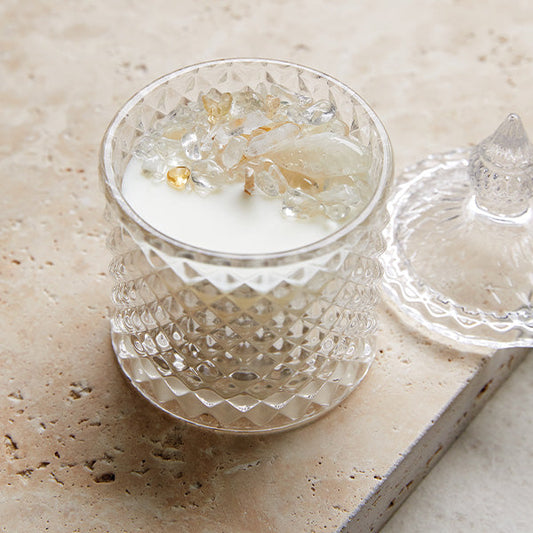 Silk Oil of Morocco - Guardian Angel Crystal Candle - Medium