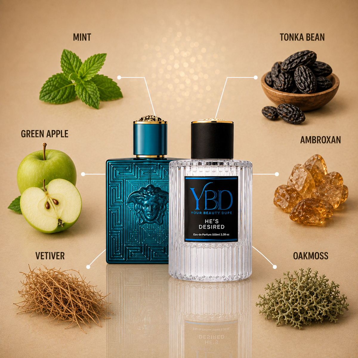 Your Beauty Dupe - He’s Desired Perfume — Inspired by Versace Eros (Retail $200.00)