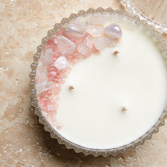 Silk Oil of Morocco - Love Potion Large Crystal Candle - Large