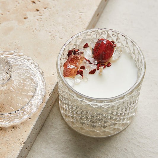 Silk Oil of Morocco - Lunar Eclipse Crystal Candle - Medium