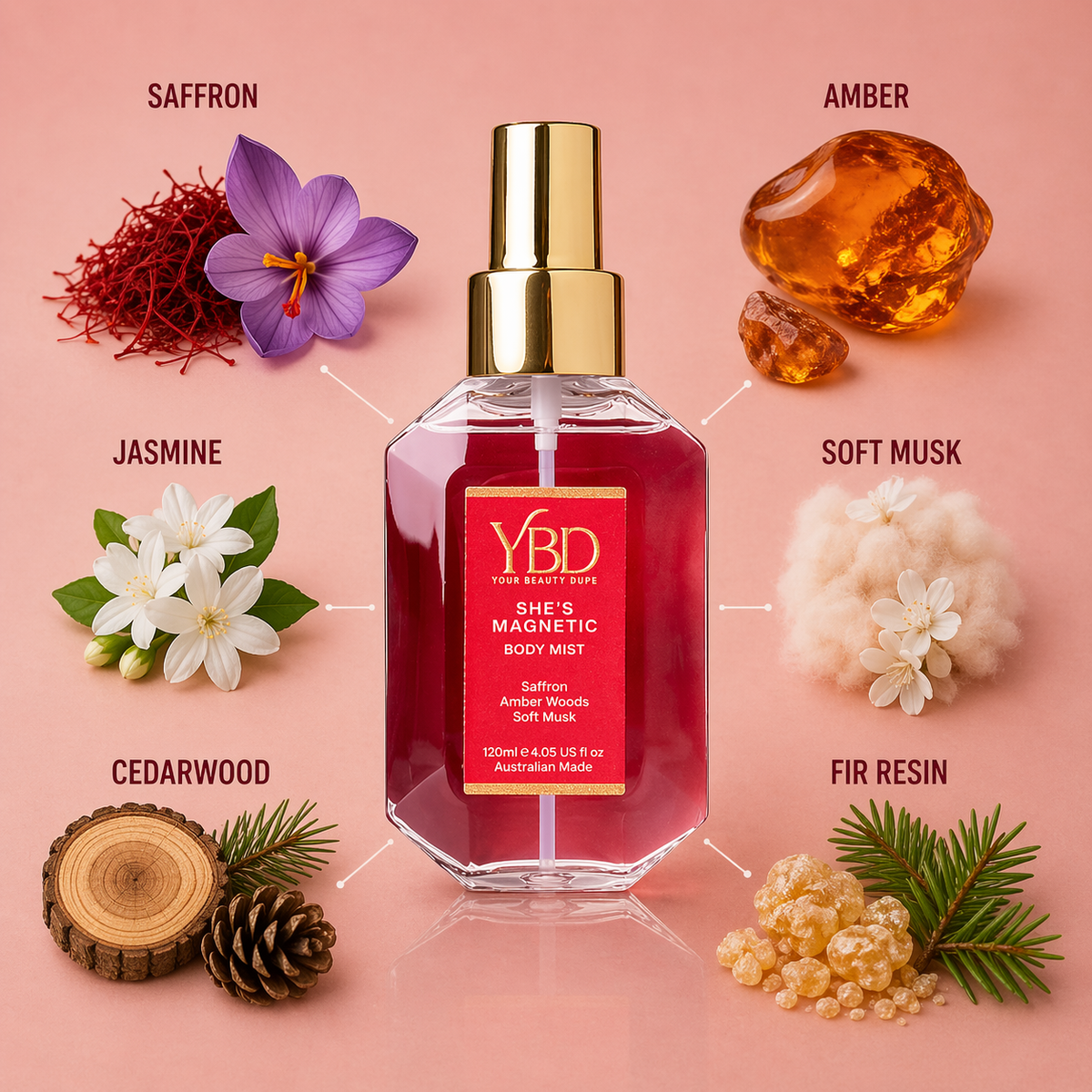 Your Beauty Dupe X Silk Oil of Morocco - The Layering Trio - She's Magnetic Inspired by Baccarat Rouge 540 MKF's