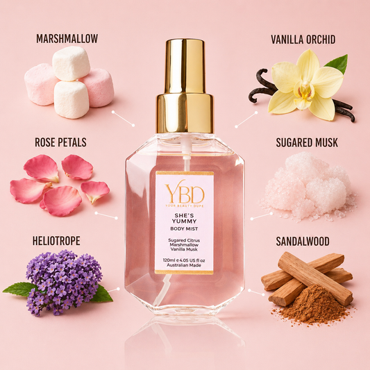 Your Beauty Dupe X Silk Oil of Morocco - The Layering Trio - She's Yummy Inspired by Kayali Boujee Marshmallow