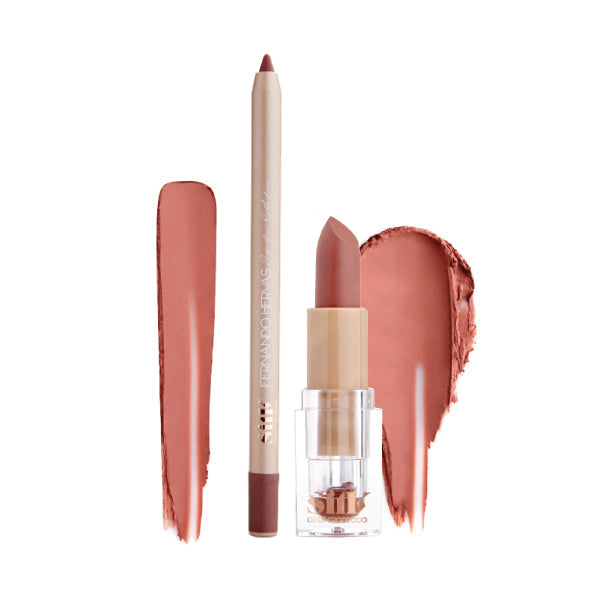 Silk x Fernando Lip Kit - Nude 6 - Deep Rosy Nude - Value Pack