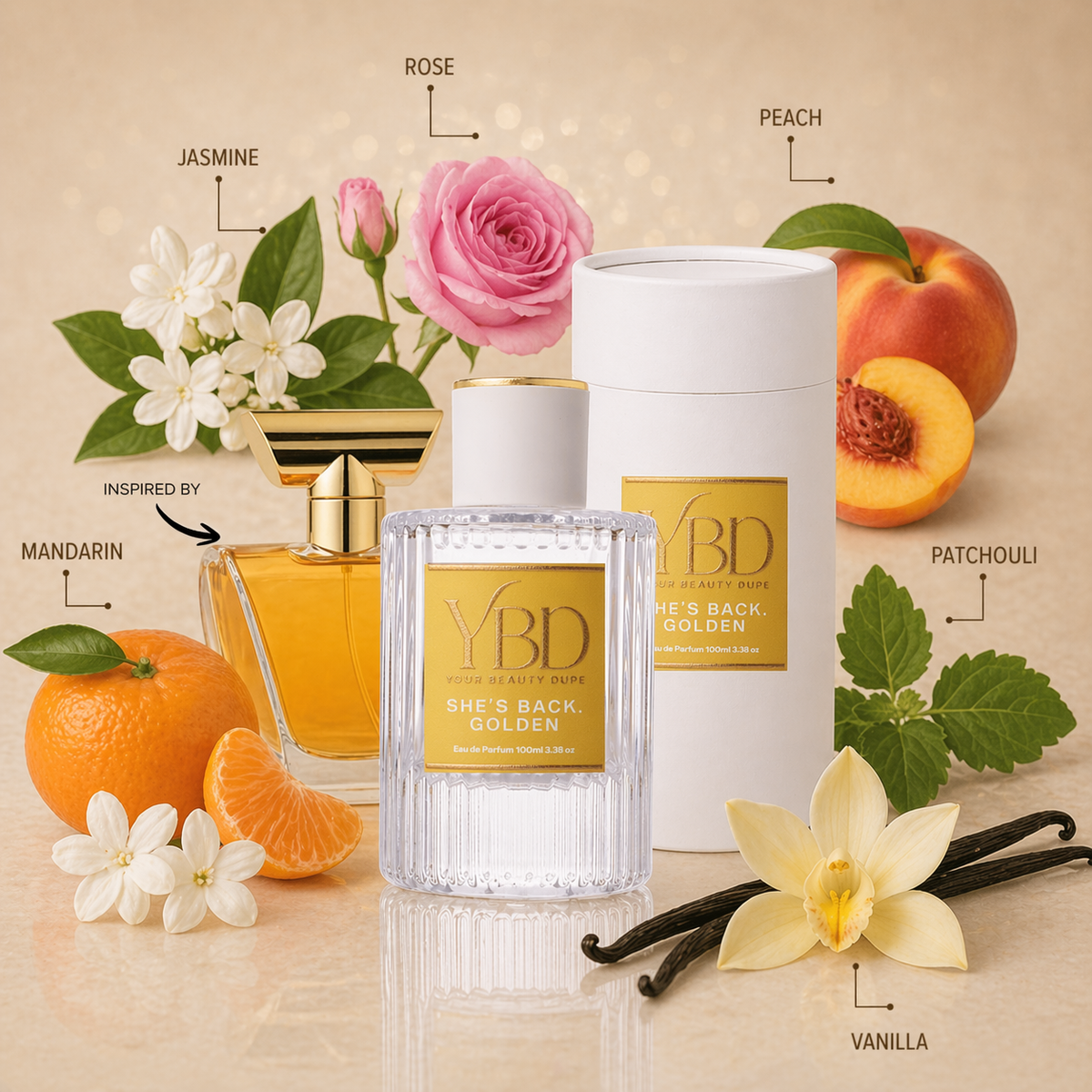 Your Beauty Dupe x Silk Oil of Morocco - The Indulgence Duo- She's Back Golden Perfume — Inspired by Poême Lancôme