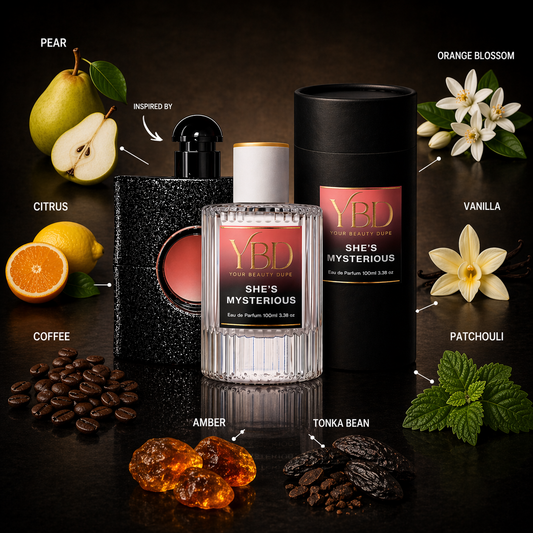 Your Beauty Dupe She's Mysterious Perfume — Inspired by Black Opium Yves Saint Laurent