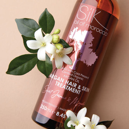 Silk Oil of Morocco - Sweet Jasmine and Magnolia Argan Hair & Skin Treatment Serum