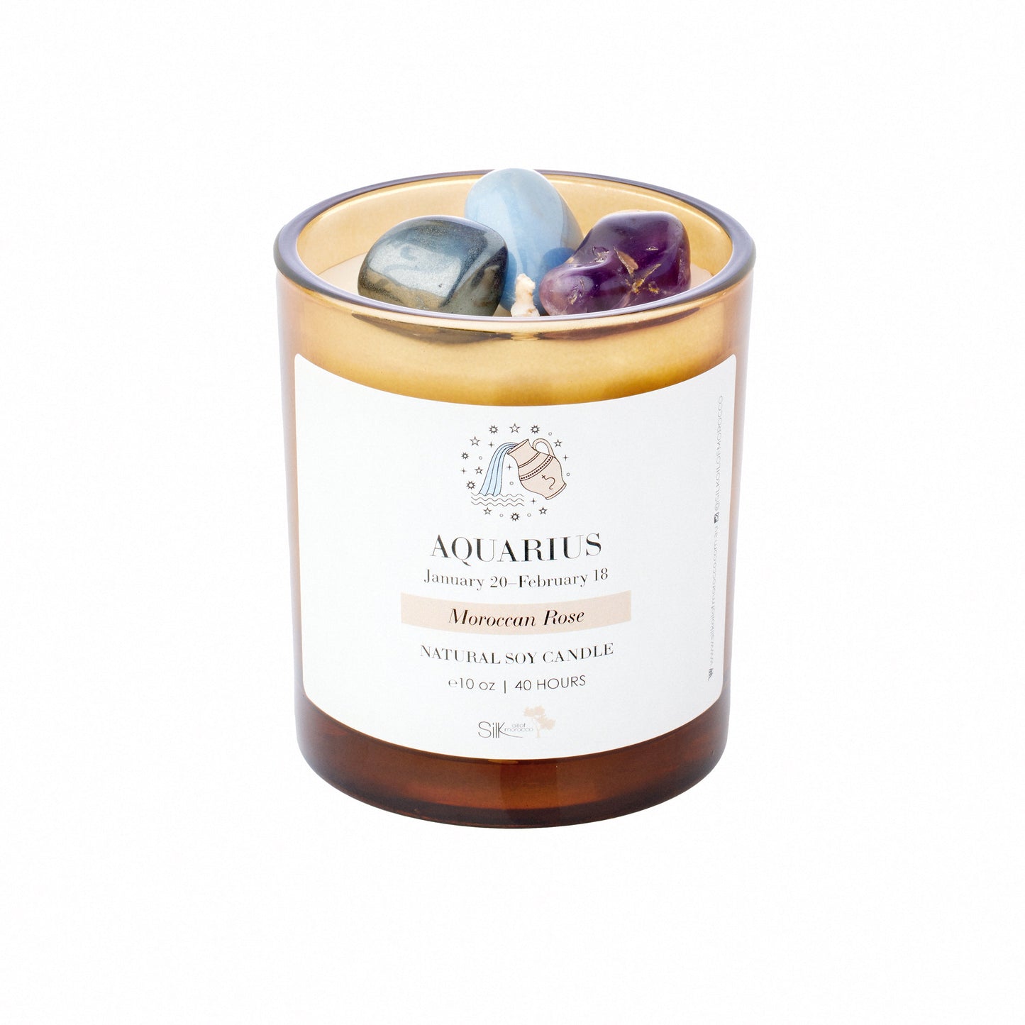 Silk Oil of Morocco - Zodiac Sign Crystal Candle
