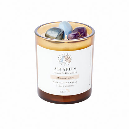 Silk Oil of Morocco - Zodiac Sign Crystal Candle
