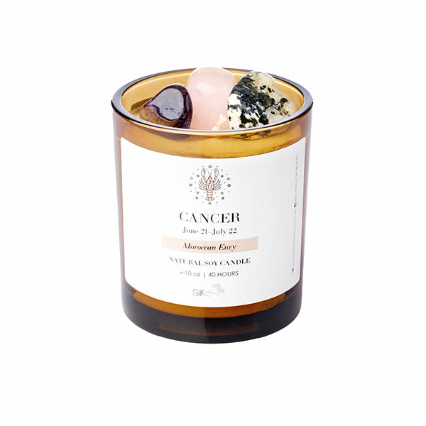 Silk Oil of Morocco - Zodiac Sign Crystal Candle