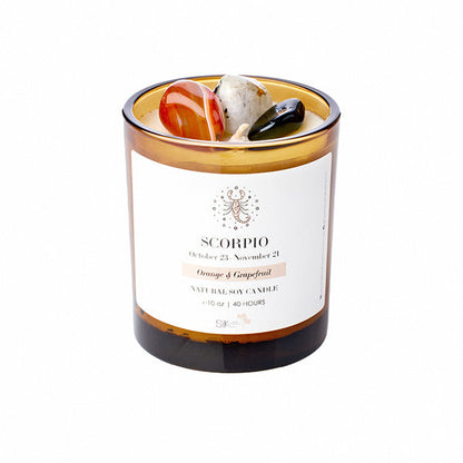 Silk Oil of Morocco - Zodiac Sign Crystal Candle