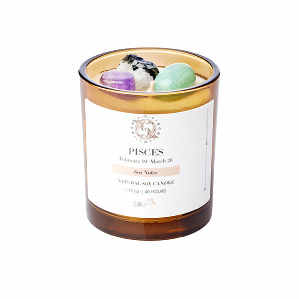 Silk Oil of Morocco - Zodiac Sign Crystal Candle