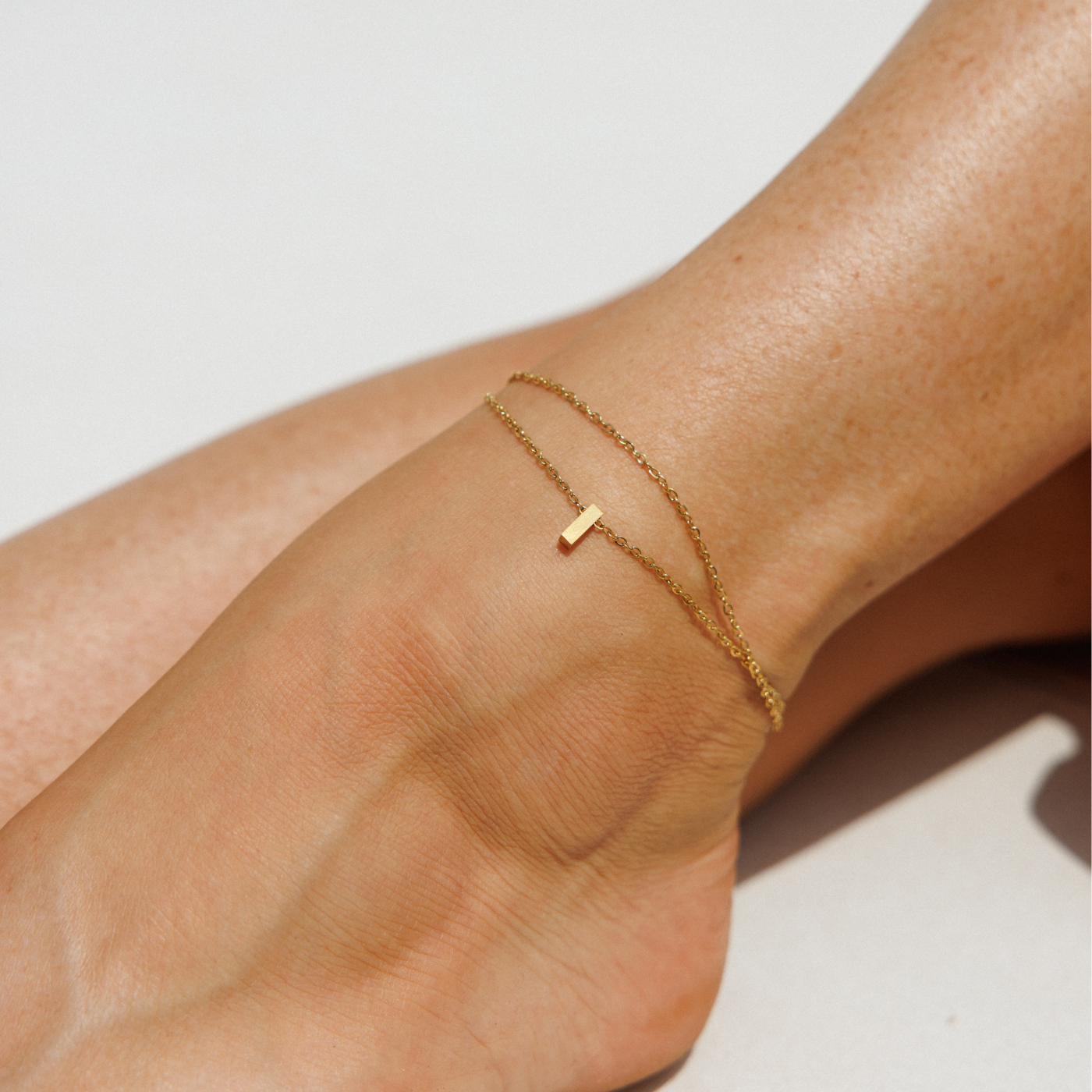 Gold Initial Anklet