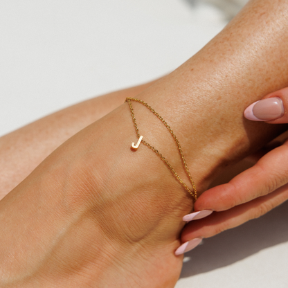 Gold Initial Anklet