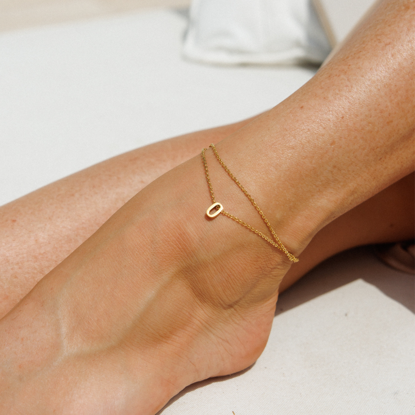 Gold Initial Anklet
