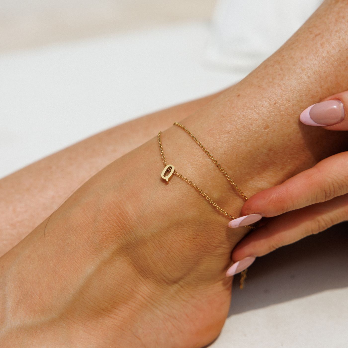 Gold Initial Anklet
