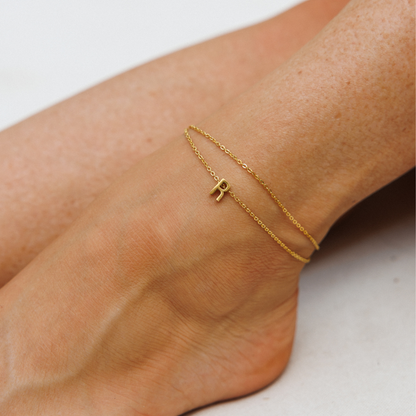 Gold Initial Anklet
