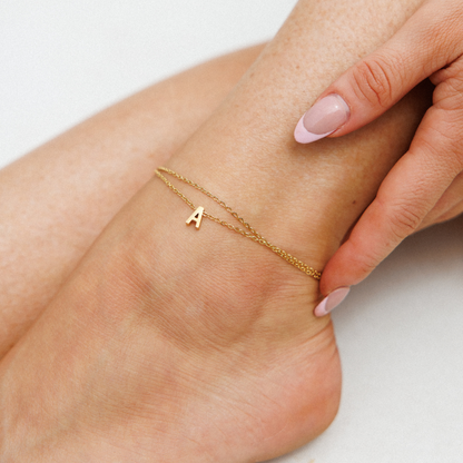 Gold Initial Anklet