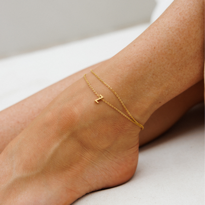 Gold Initial Anklet