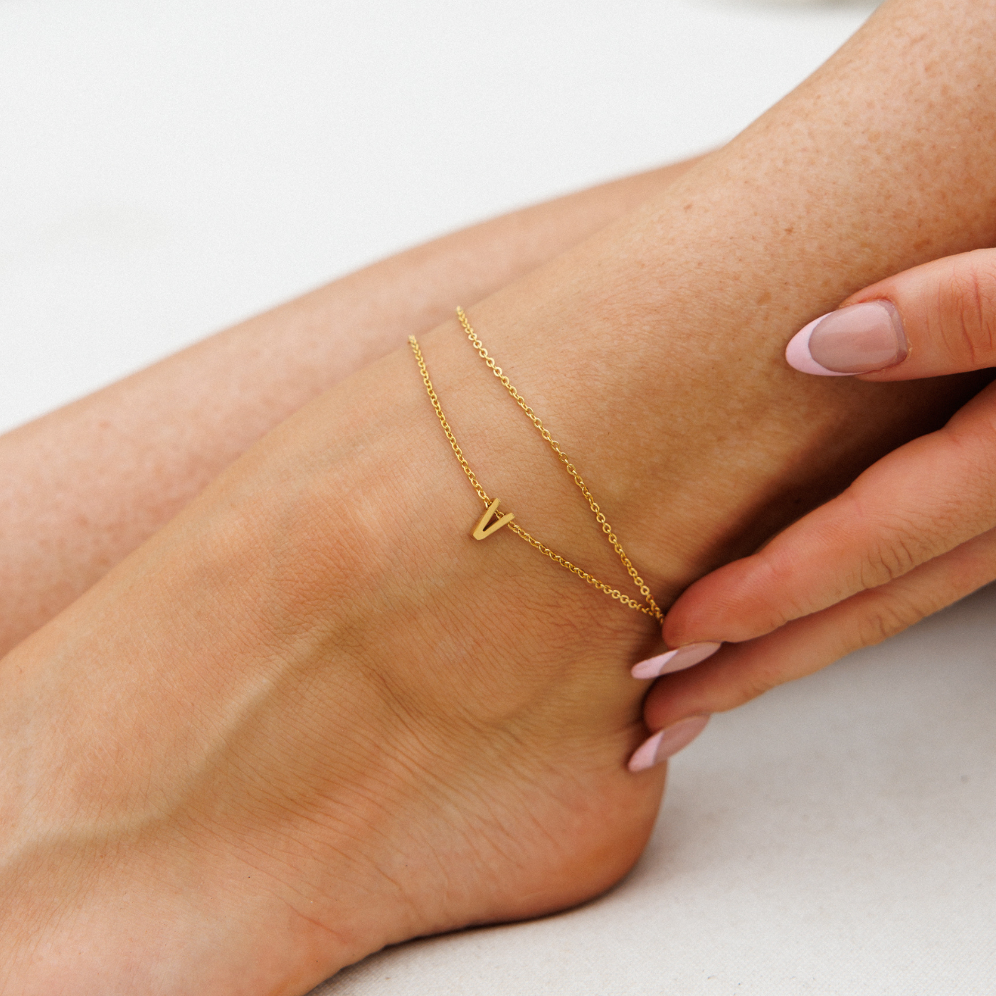Gold Initial Anklet