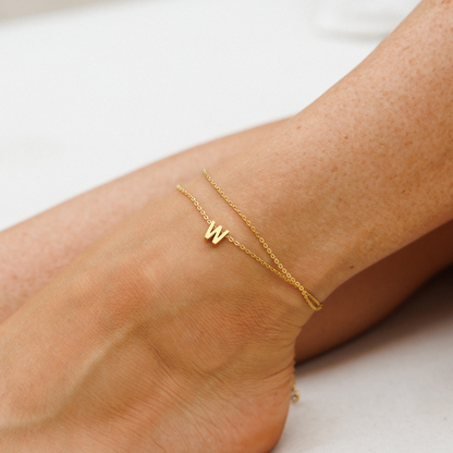 Gold Initial Anklet