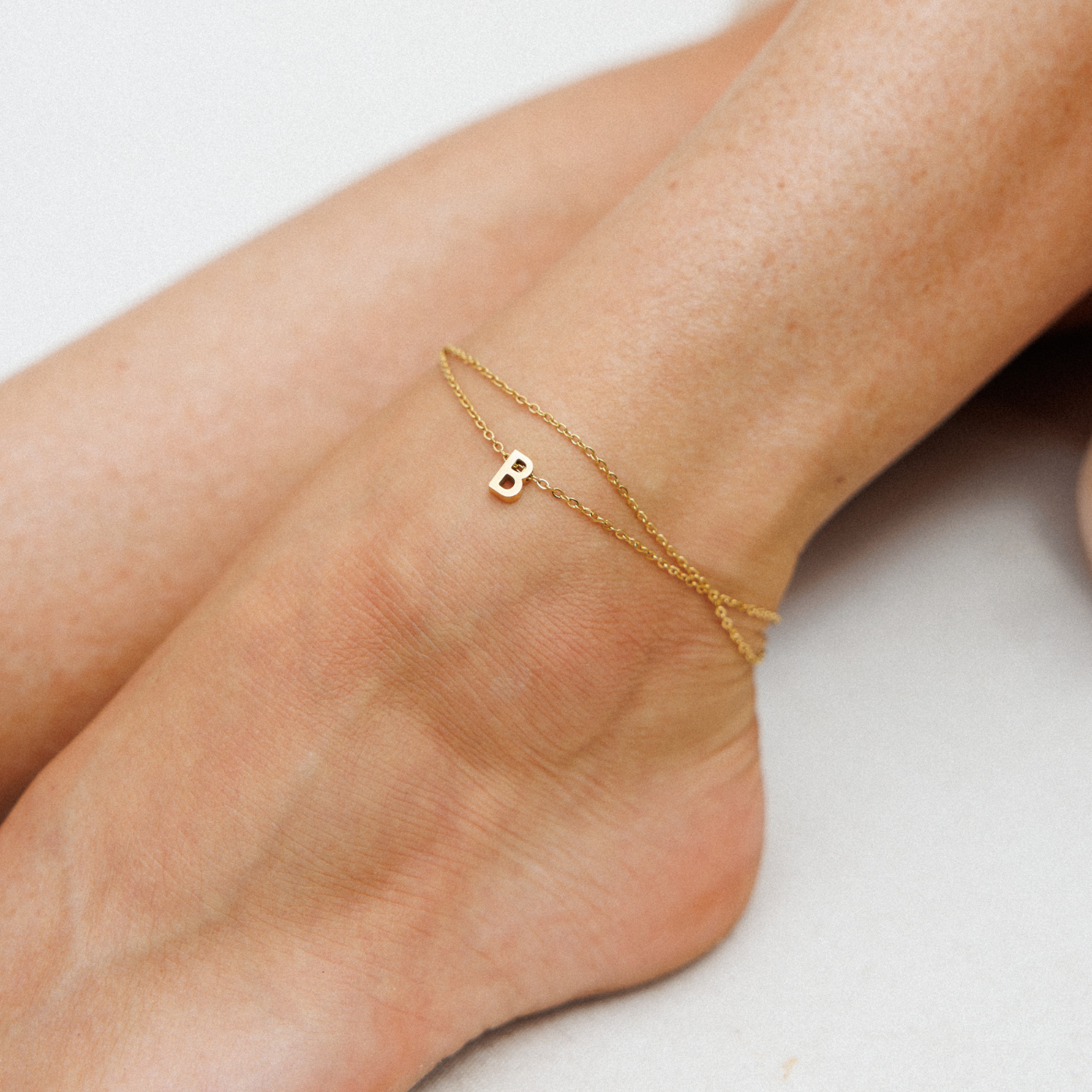 Gold Initial Anklet