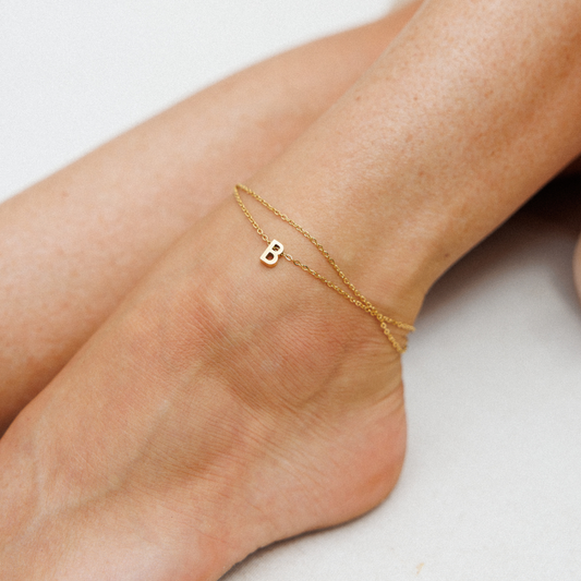 Gold Initial Anklet