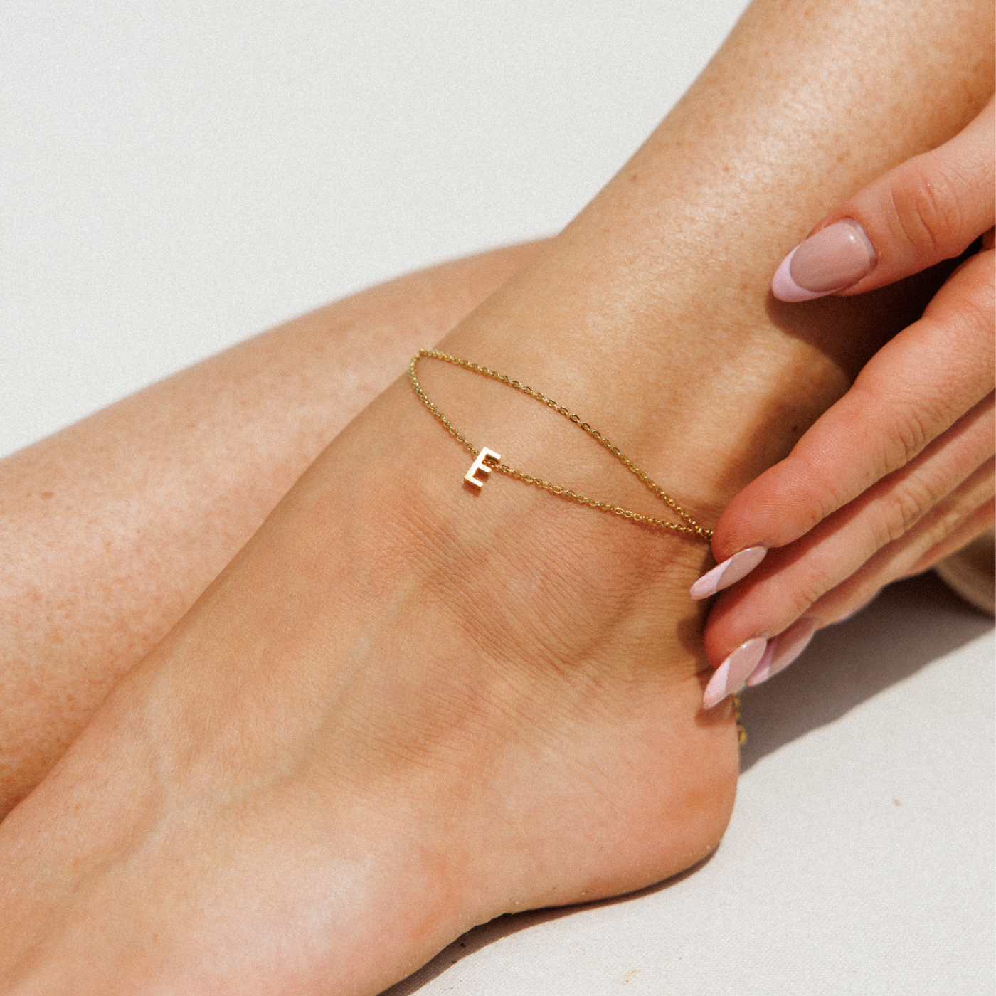 Gold Initial Anklet