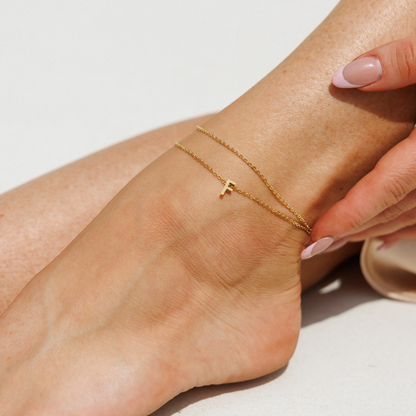 Gold Initial Anklet