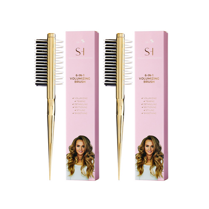 6 in 1 Volumizing & Teasing Brush Duo Pack -