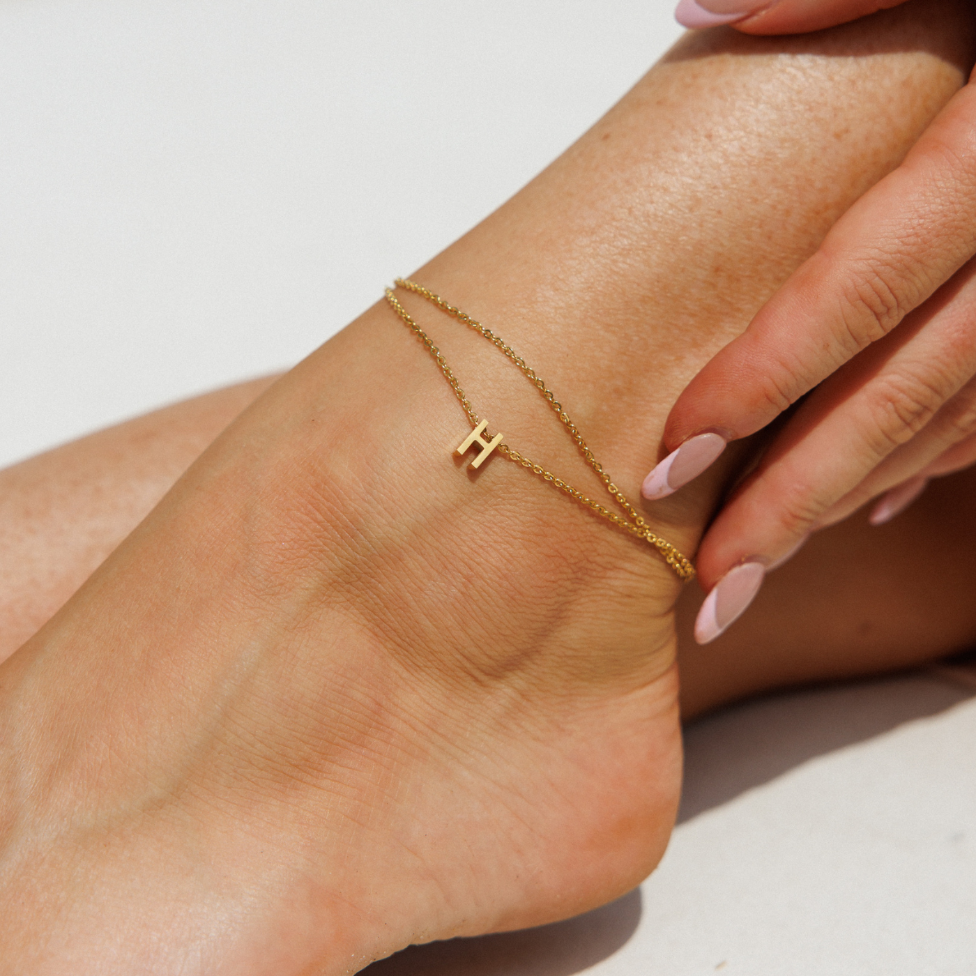 Gold Initial Anklet