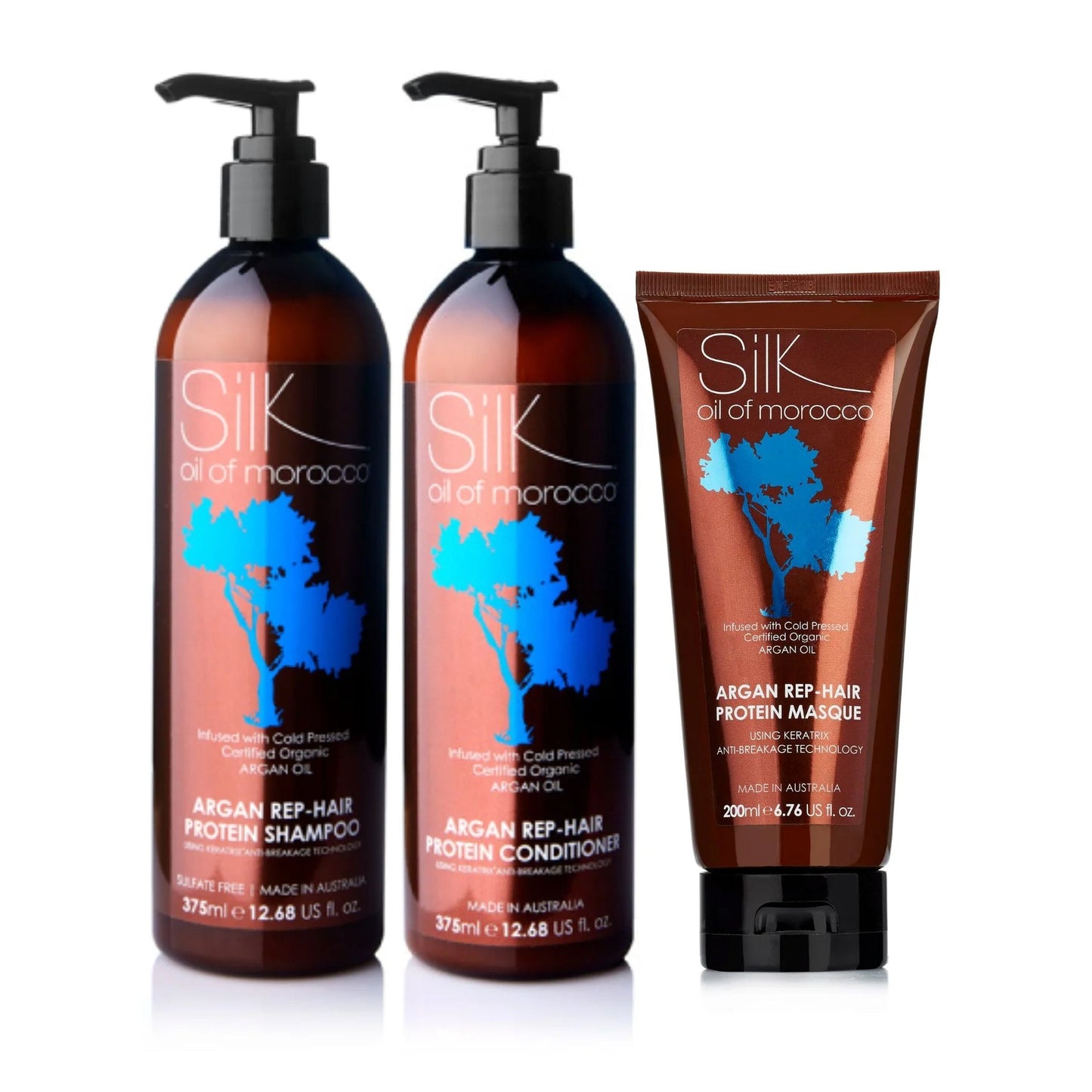 Silk Oil of Morocco - Protein Repairing 3 Step Hair Routine