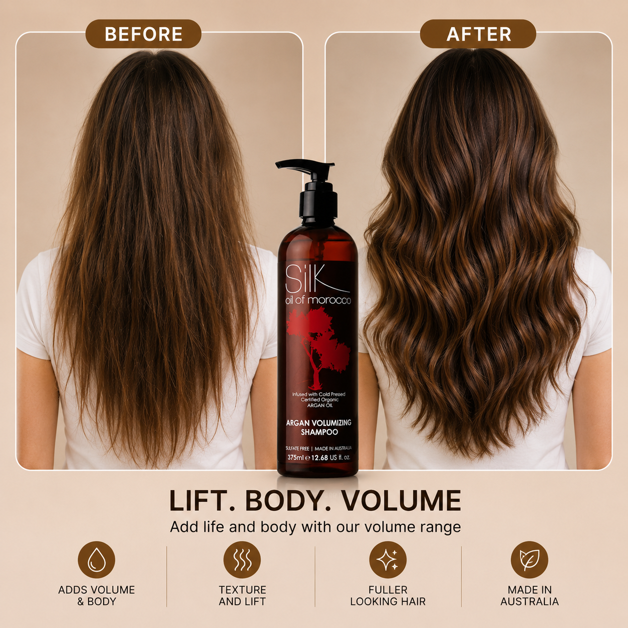Silk Oil of Morocco - Argan Volumizing Shampoo