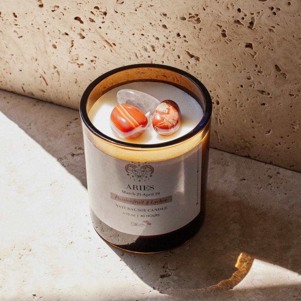 Silk Oil of Morocco - Zodiac Sign Crystal Candle