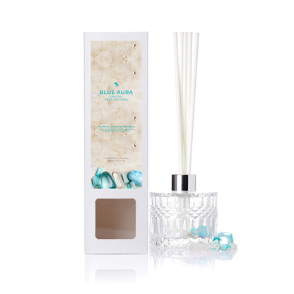 BLUE AURA Crystal Candle & Diffuser Value Pack