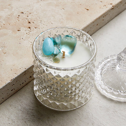 BLUE AURA Crystal Candle & Diffuser Value Pack