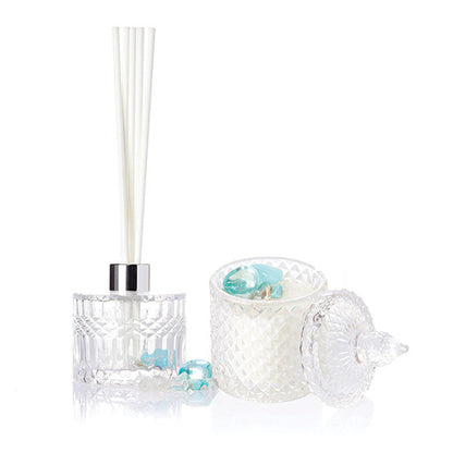 BLUE AURA Crystal Candle & Diffuser Value Pack