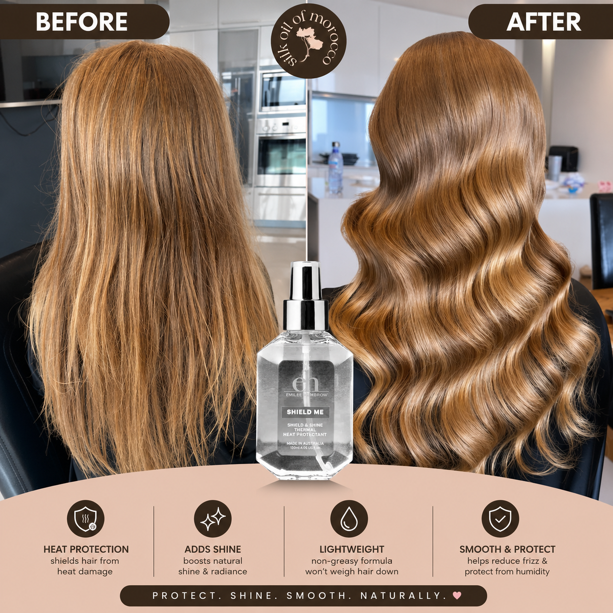Emilee Hembrow - Shield Me Thermal Heat Argan Protect & Shine Spray