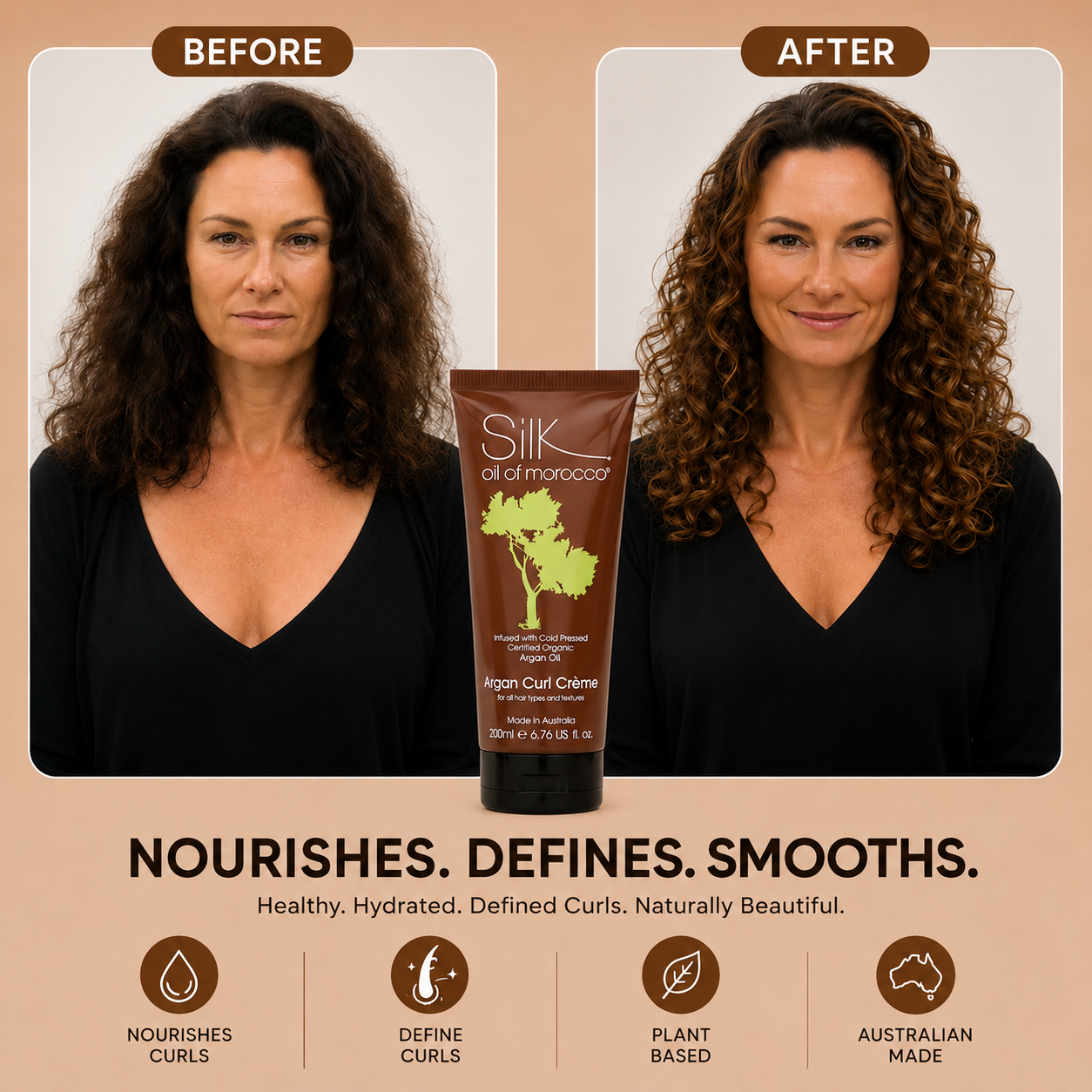 Silk Oil of Morocco - Argan Curl Crème (Curly Girl Approved)