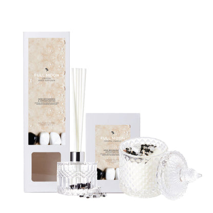 FULL MOON Crystal Candle & Diffuser Value Pack