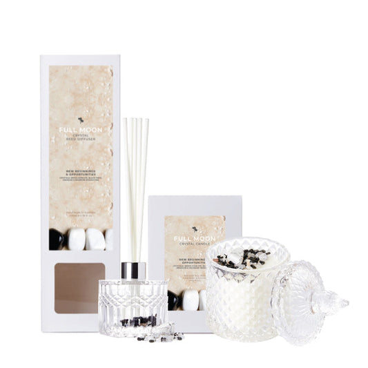 FULL MOON Crystal Candle & Diffuser Value Pack