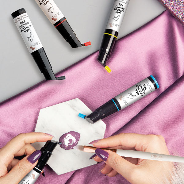 5 x Gel Nail Pens (White, Yellow, Red, Blue & Black) - Value Pack