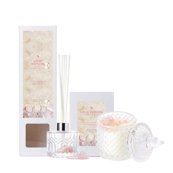 LOVE POTION Crystal Candle & Diffuser Value Pack