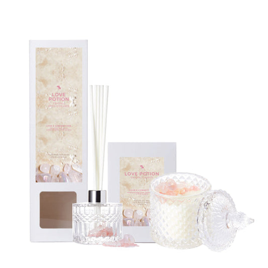 LOVE POTION Crystal Candle & Diffuser Value Pack