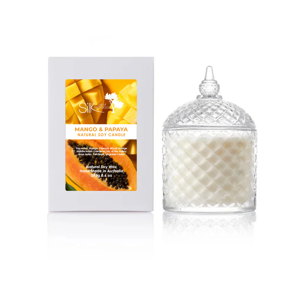 Silk Oil of Morocco - Mango & Papaya Natural Soy Candle