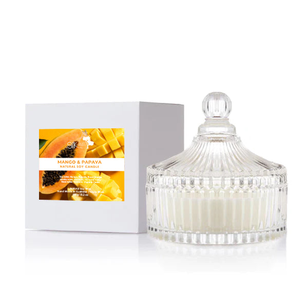 Silk Oil of Morocco - Mango & Papaya Natural Soy Deluxe Candle