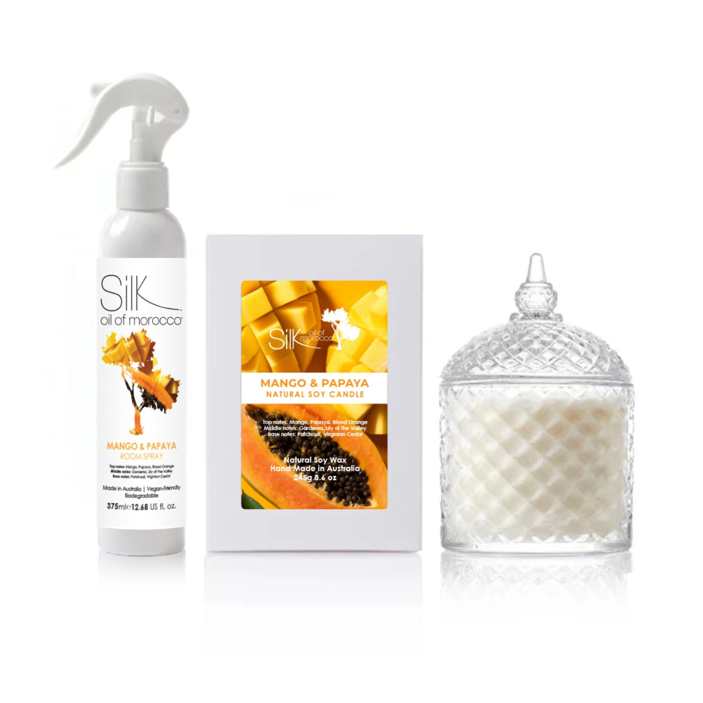 Silk Oil of Morocco - Mango & Papaya Home Essence Set