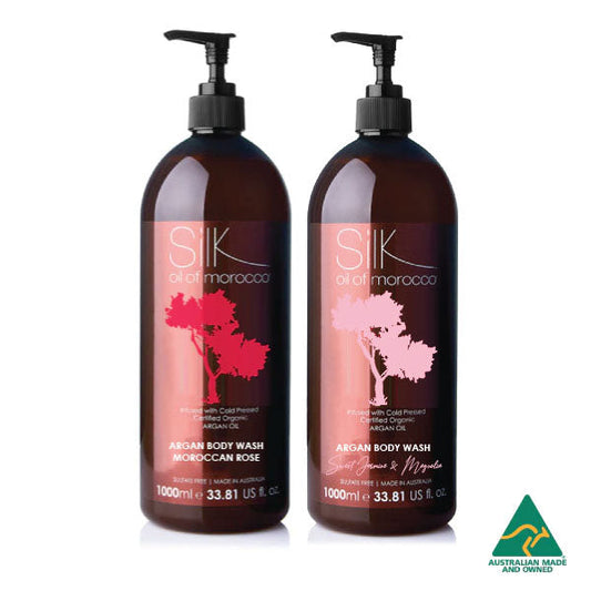Sweet Jasmine & Magnolia / Moroccan Rose Body Wash 1 Litre Duo