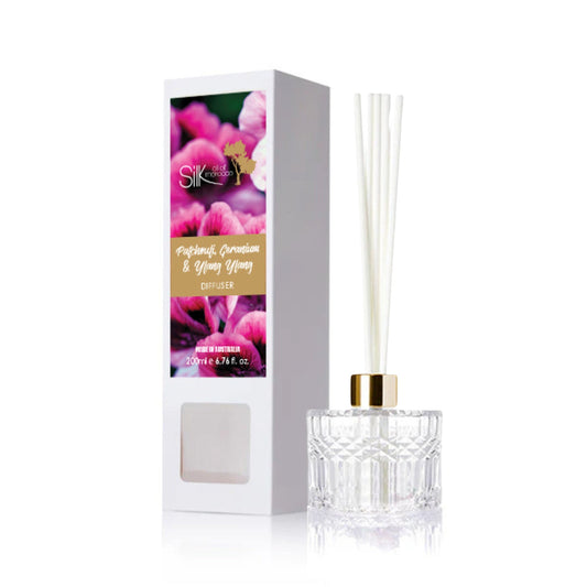 Silk Oil of Morocco - Patchouli, Geranium & Ylang Ylang Amber Reed Diffuser